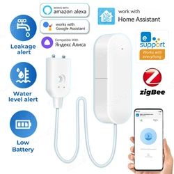 Ewelink-Sensor de fugas de agua Zigbee, alarma de inundación para el Hogar Inteligente, Detector de desbordamiento de nivel de agua, necesita puerta de enlace Zigbee