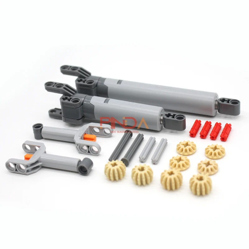 MOC Technical Linear Actuator Gear Connector Axle Building Block Kit 40918 61927 61904 92693 Parts Brick Mindstorms Creative Toy