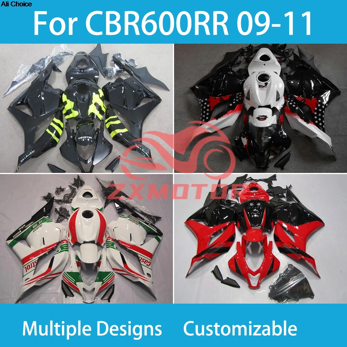 

CBR 600RR 09 10 11 Комплект обтекателей для Honda CBR600RR 2009 2010 2011 ZXMT Обтекатели для инъекций Запчасти для мотоциклов