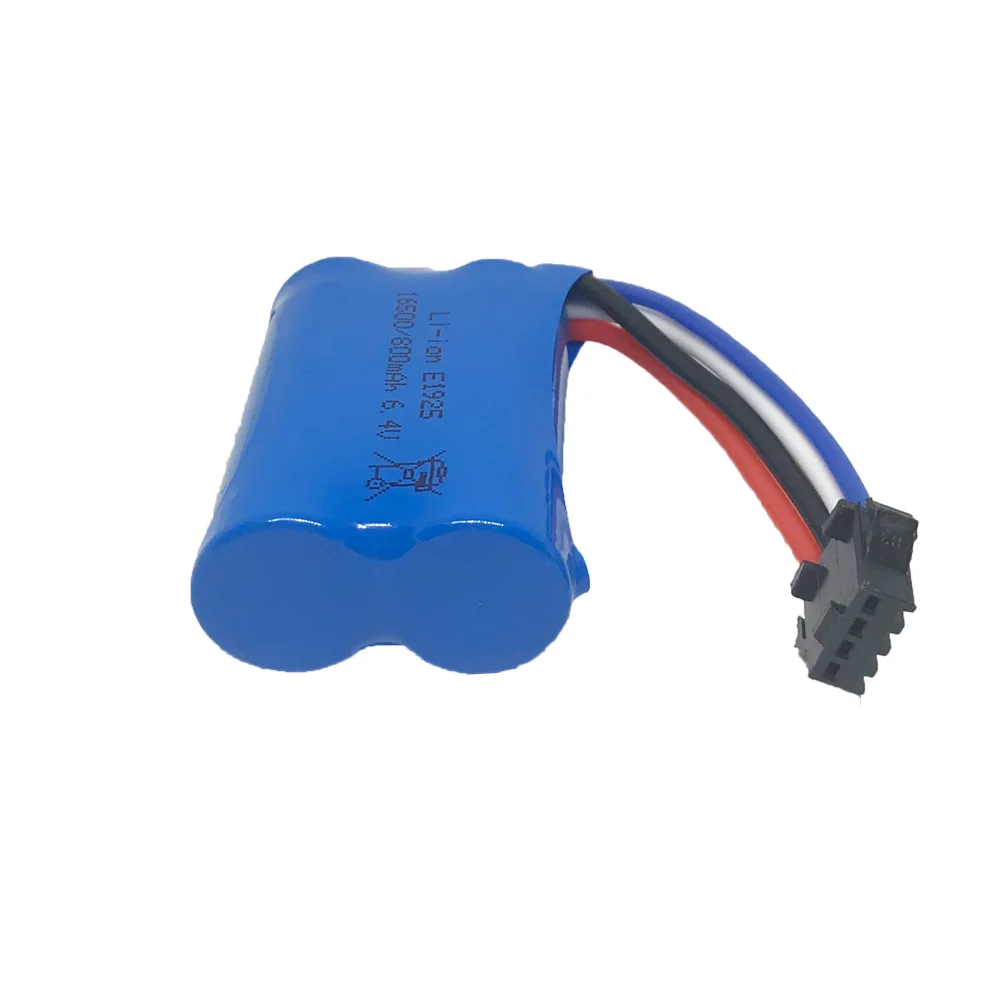 Lipo Batteria per WLToys 18628 18629 18428 18429 di telecomando auto giocattolo 6.4 V 800mah SM-4P Connettore Della Batteria giocattolo accessori