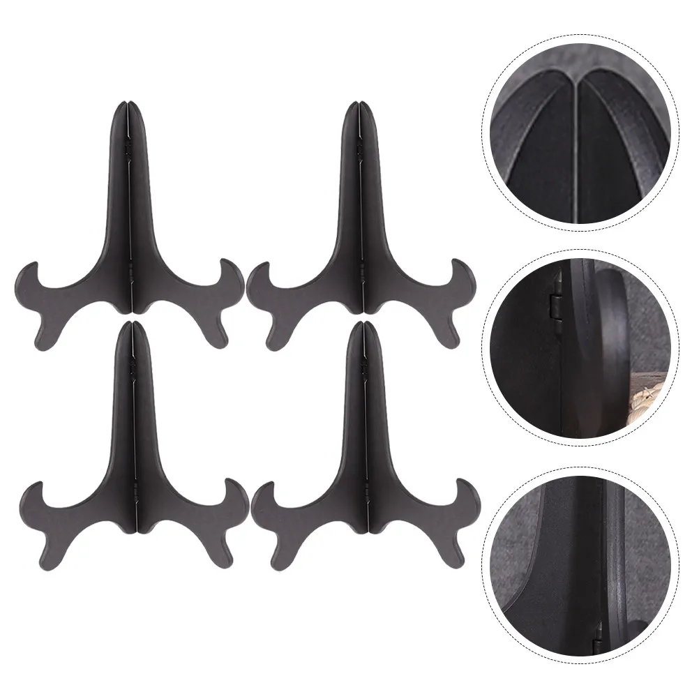 

Набор из 4 пластиковых подставок-мольбертов для демонстрации тарелок, фотографий, произведений искусства, карточек, книг, чашек и блюдец – для дома, офиса, кафе, торгового центра