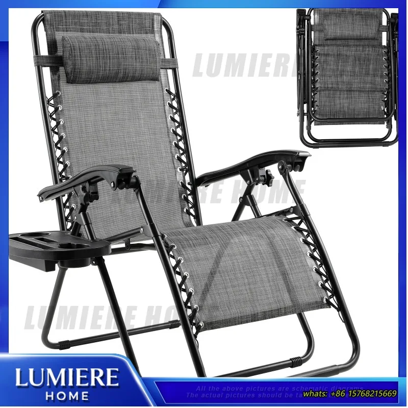 

Foldable Beach Chair Portable Outdoor Lounge Chair for Camping Garden Relaxation Multifunctional Nap Seat Adult Folding Chair