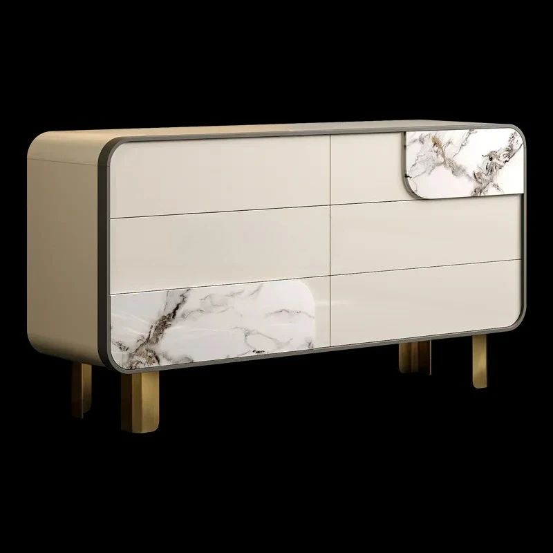 

Легкий роскошный мраморный ящик, входной шкаф, краска премиум-класса, шкаф для телевизора в спальне, прикроватный сундук для хранения вещей