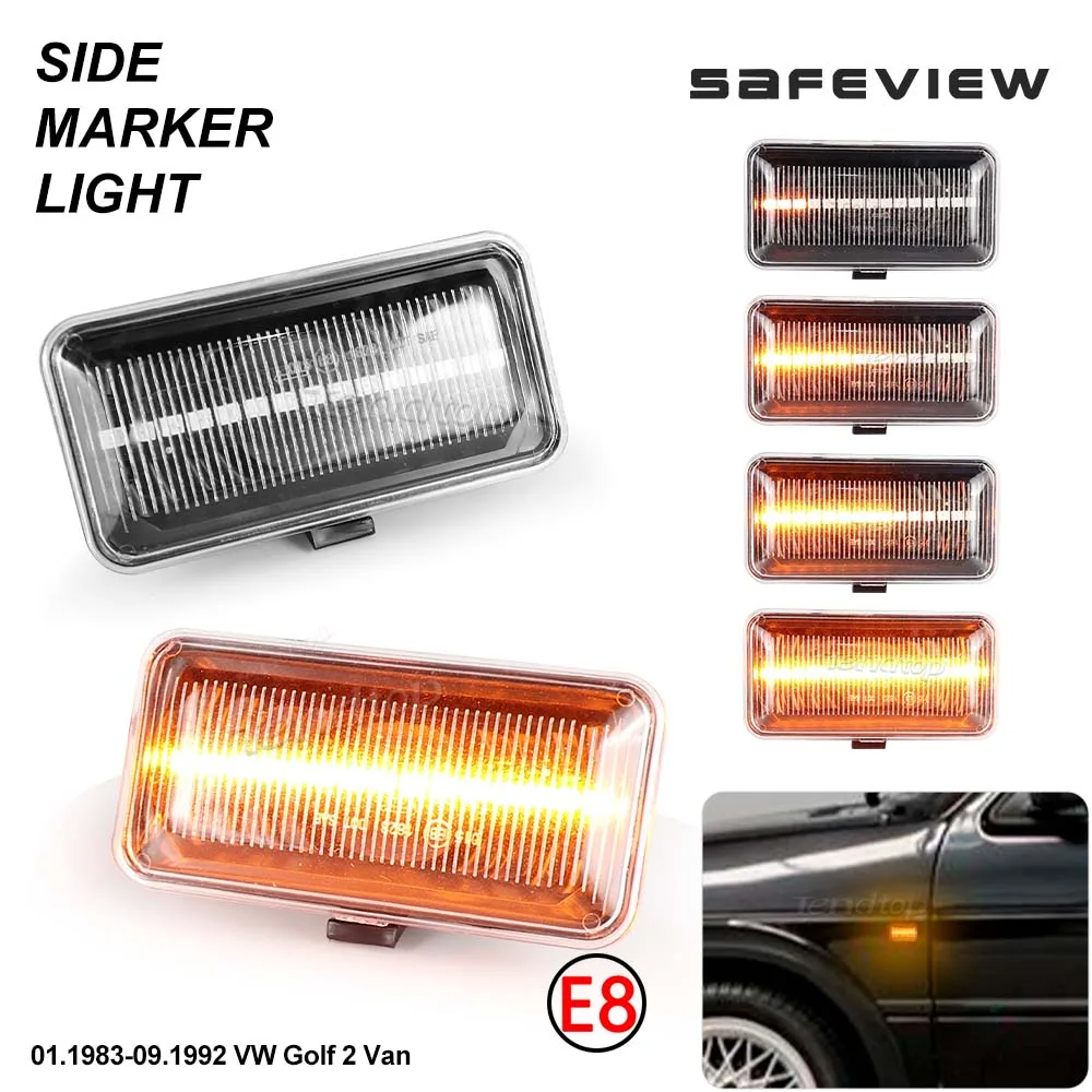 Dynamic LED Turn Signal Side Marker Light For VW Golf 2 3 Van Hatchback Variant Passat B3 Jetta A2 Sequential Repeater Indicator