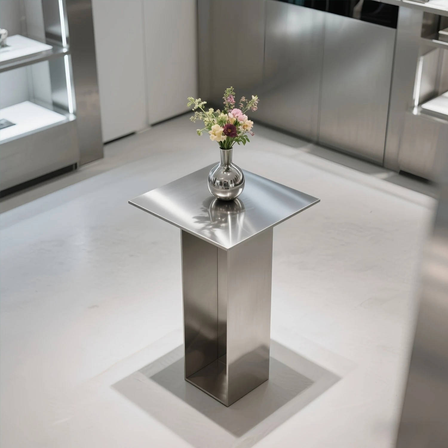 Clothing store Nakajima table stainless steel storage water table women's clothing store jewelry display shoe bag store display