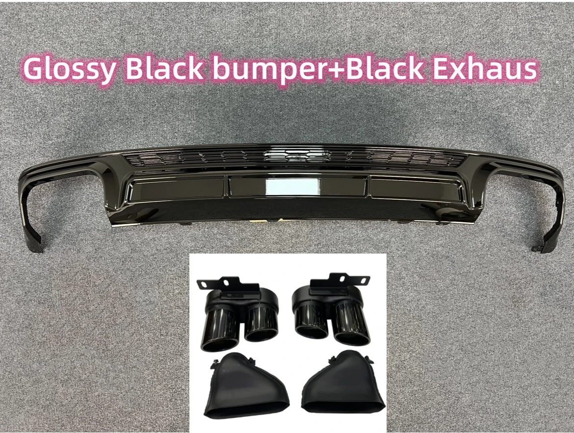 Achterbumper Diffuser Lip Voor Audi A6 S-lijn C8 S6 (Niet Voor Normen) 2019-2022 Auto Achterbumper Diffuser Lip met Uitlaat Tips