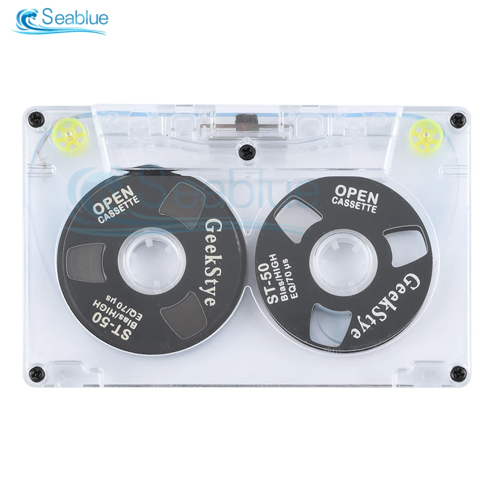 DIY Homemade Aluminum Reel Cassette Tape 45 Minute Can Record Blank Audio Recording Cassette Tape Vintage Metal Tape 3 Window