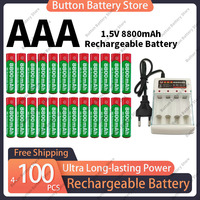 8800mAh High Capacity Rechargeable AAA Batteries,Long Lasting Alkaline AAA Battery for Clocks,Computer Mouse,Toys,Remote Control