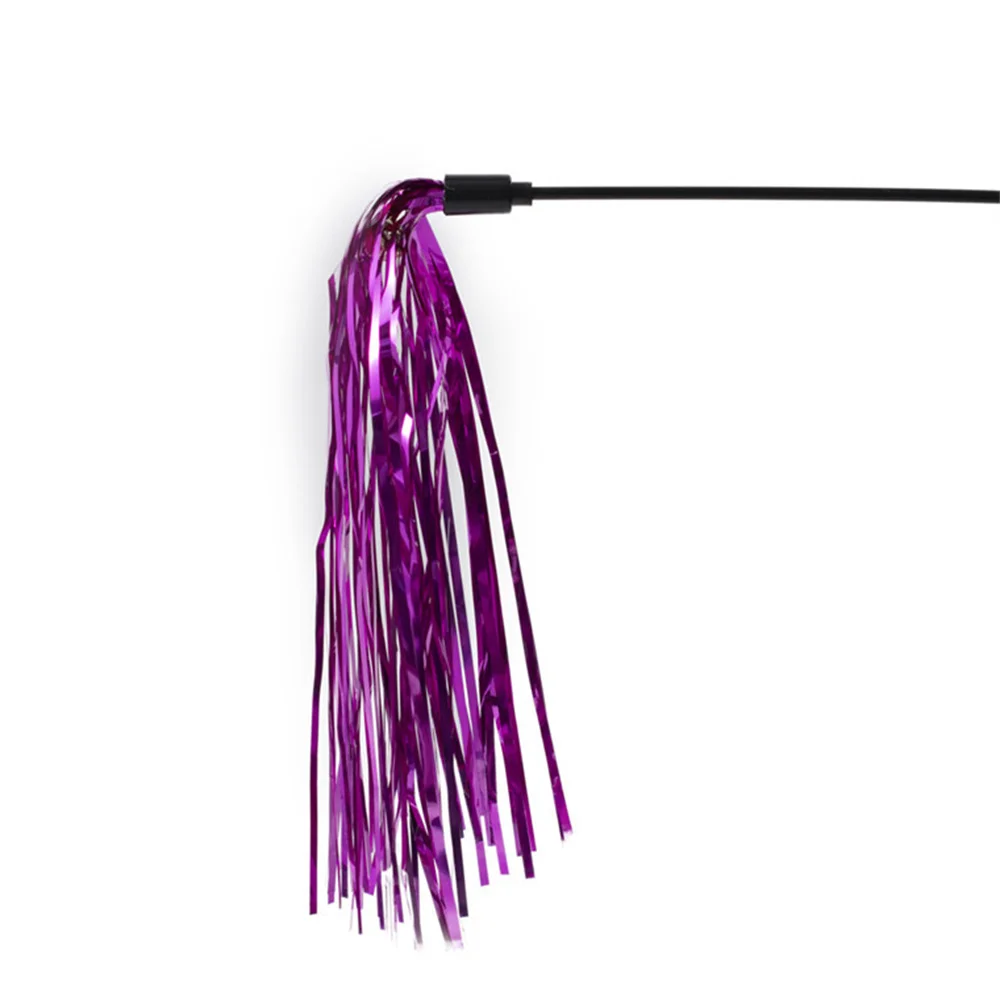 Pet Cats Interactive Toys Colorful Hand Lever Fashionable Plastic Cat Supplies Ribbon Cat Toy Tasteless Funny Beautiful