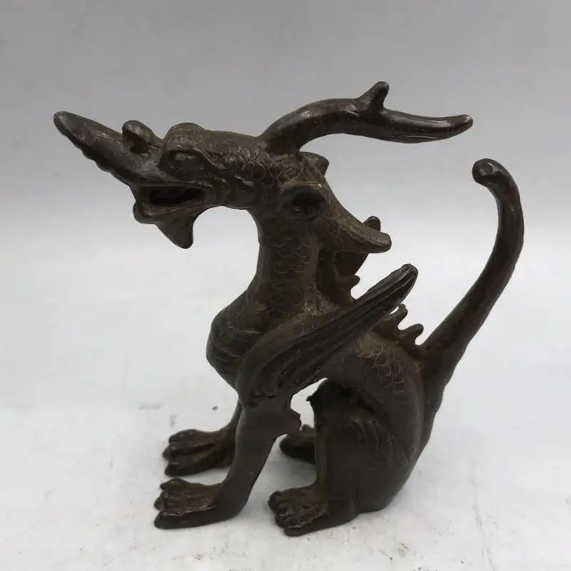 Bronze Kirin Statue Feng Shui Home Decor Ornament Decoration Accessories For Living Room Statuette Kirin Miniature Figurines