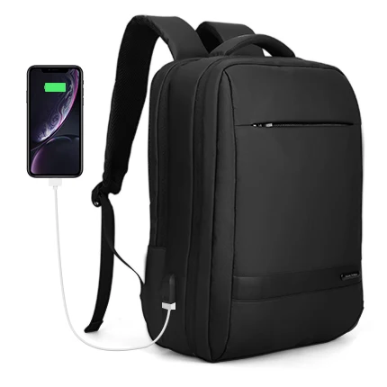 Mark Ryden15.6-inch waterproof USB charging port travel backpack large capacity can be expanded 180 degrees SBS zipper