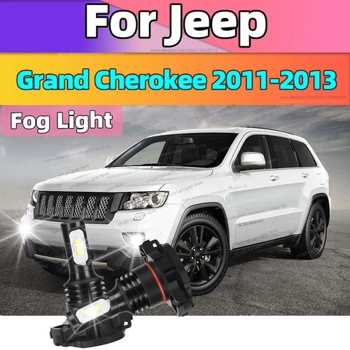 Para Jeep Grand Cherokee 2011 2012 2013 2 uds bombillas de luces antiniebla LED delanteras 80W superbrillantes 6000K lámpara antiniebla automática 12V