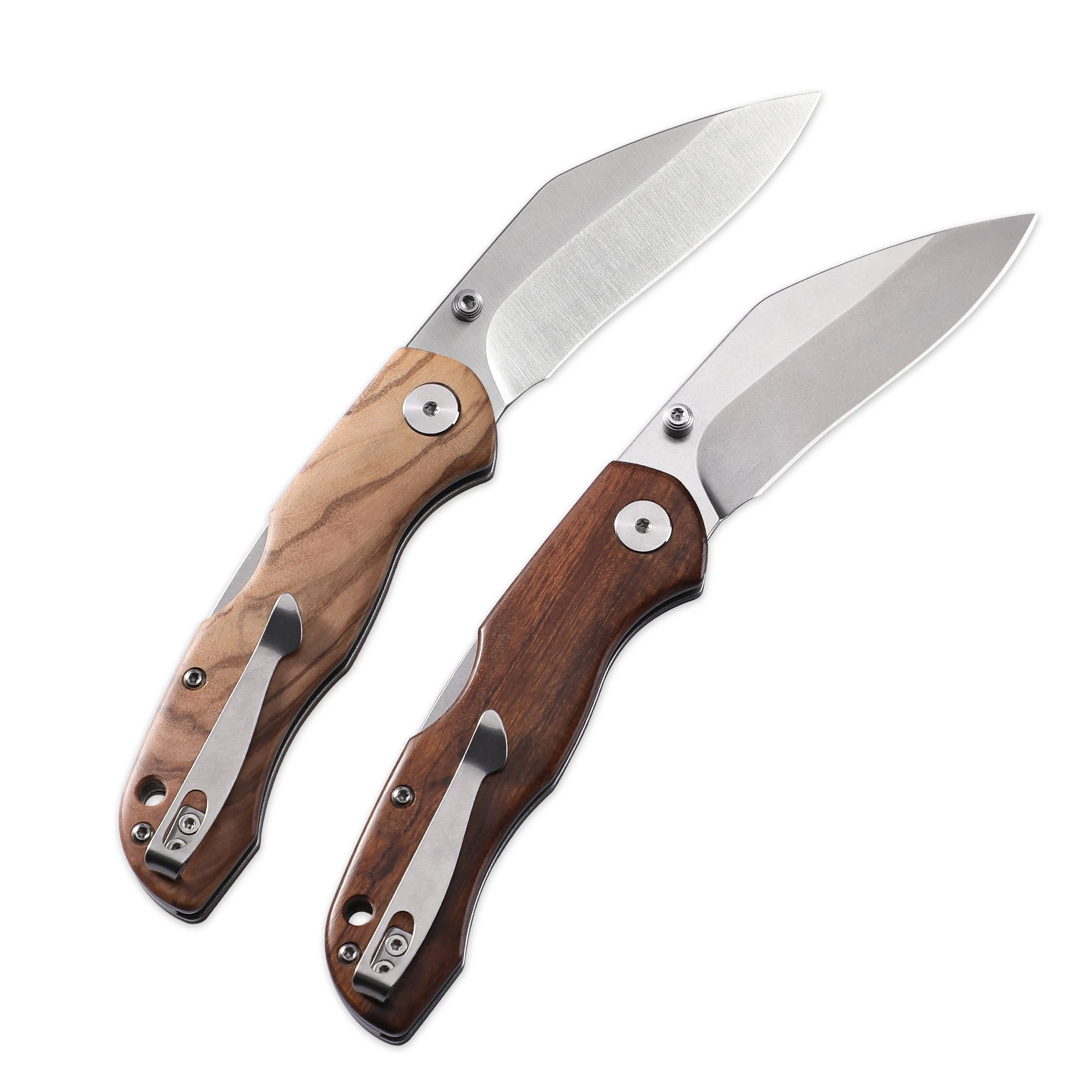 Petrified Fish PFE12 Folding Knife 154CM Steel Wood Handle Ceramic Ball Bearing Knives Camping Hunting EDC Pocket Hand Tools