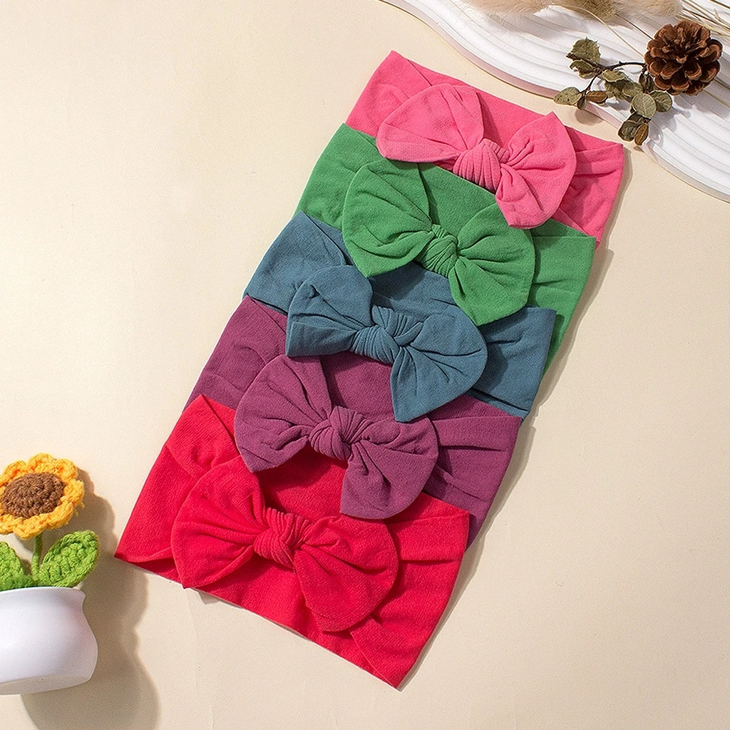 

5pcs/set Baby Newborn Hair Accessories Children Bowknot Headbands Top Bow for Toddler Headwear Kids Cute Bow Headwraps Photoprop