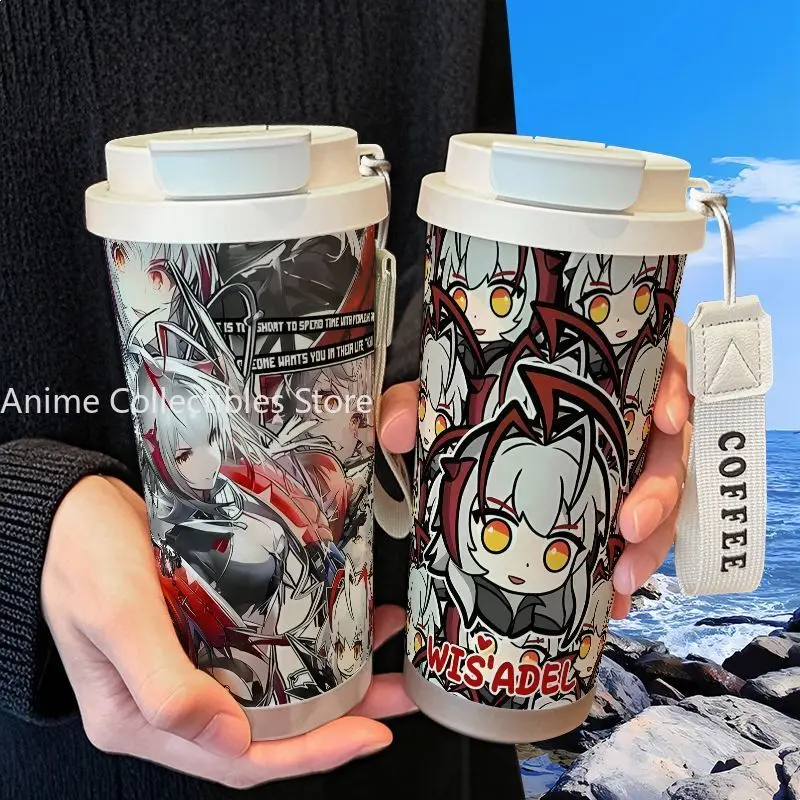 520 مللي لطيف الإبداعية زجاجة ماء كوب ماء الفرسان Wiš'adel أنيمي القش كوب ماء سعة كبيرة فنجان القهوة