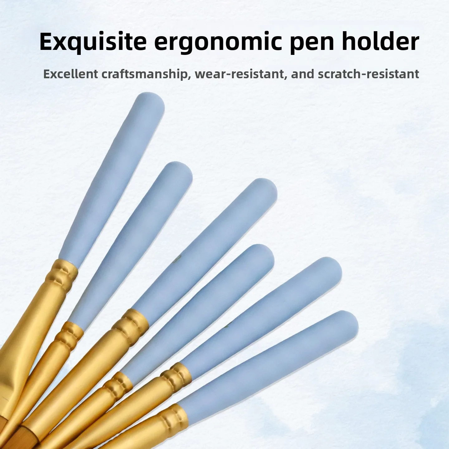 6Pcs Fresh Mini Paint Brushes Set, Multi-Purpose Nylon Watercolor Brushes for Students, Art Painting School Office Art Supplies