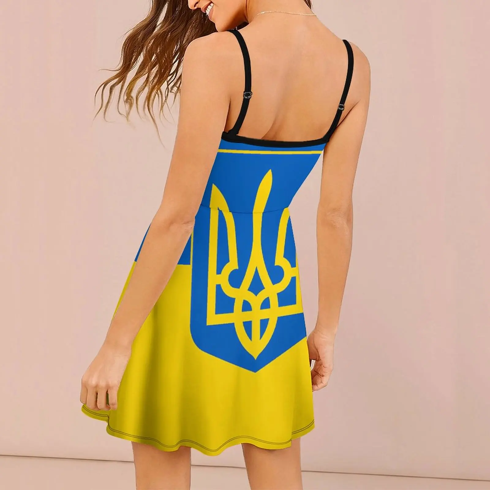 Sexy Woman's Clothing The Dress Ukrainian Flag_65538107 Women's Sling Dress Graphic Cool  Clubs Funny Novelty