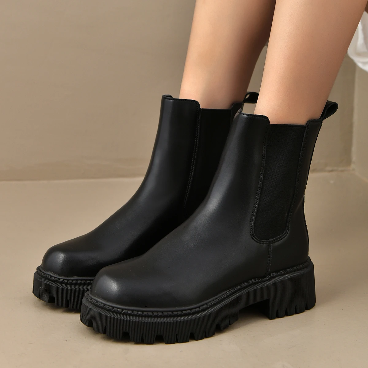 Chelsea Ankle Boots Autumn/Winter Thick-Soled 2026 New Style Smokestack British Leather Boots Versatile