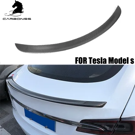 for Car Accessories OEM Style Carbon Fiber Tesla Model S Spoiler