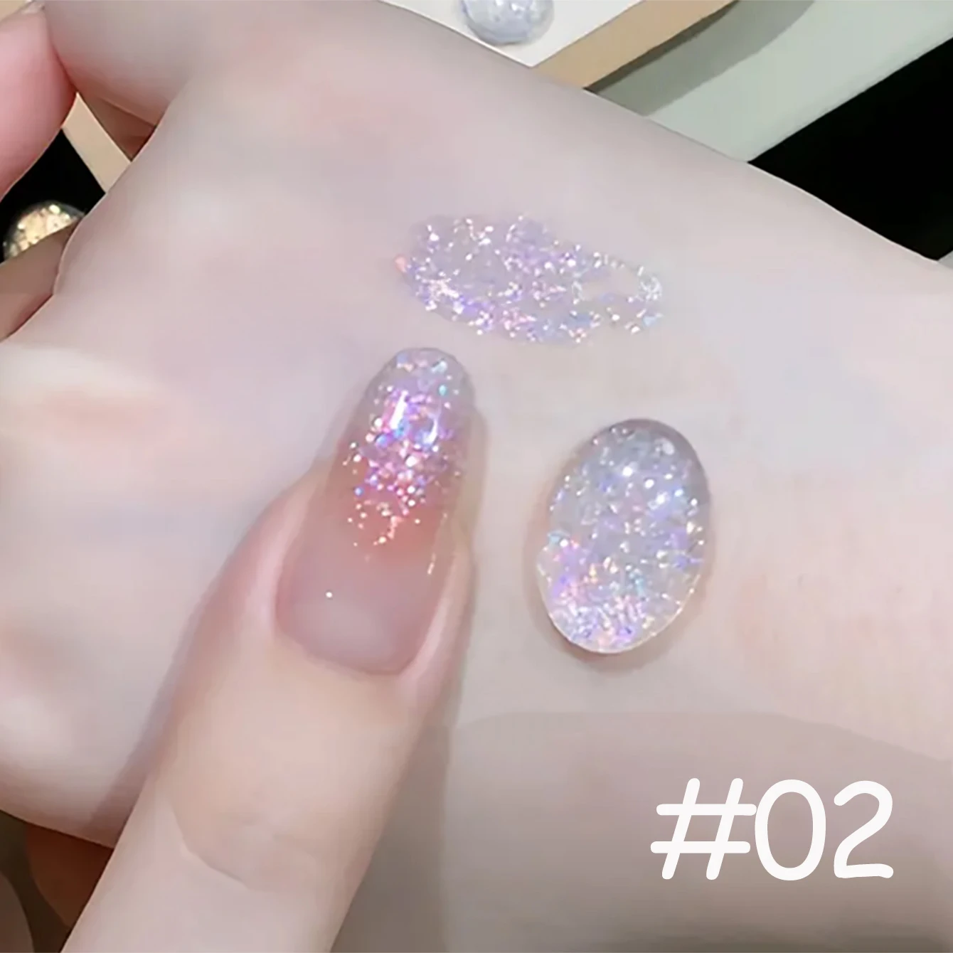 1pcs PSK 2025 ใหม่ฮาโลวีนไวท์เทนนิ่ง Fine Glitter เล็บ Salon Exclusive เจล Super Glitter Dream Fairy เลื่อมเจลเล็บ