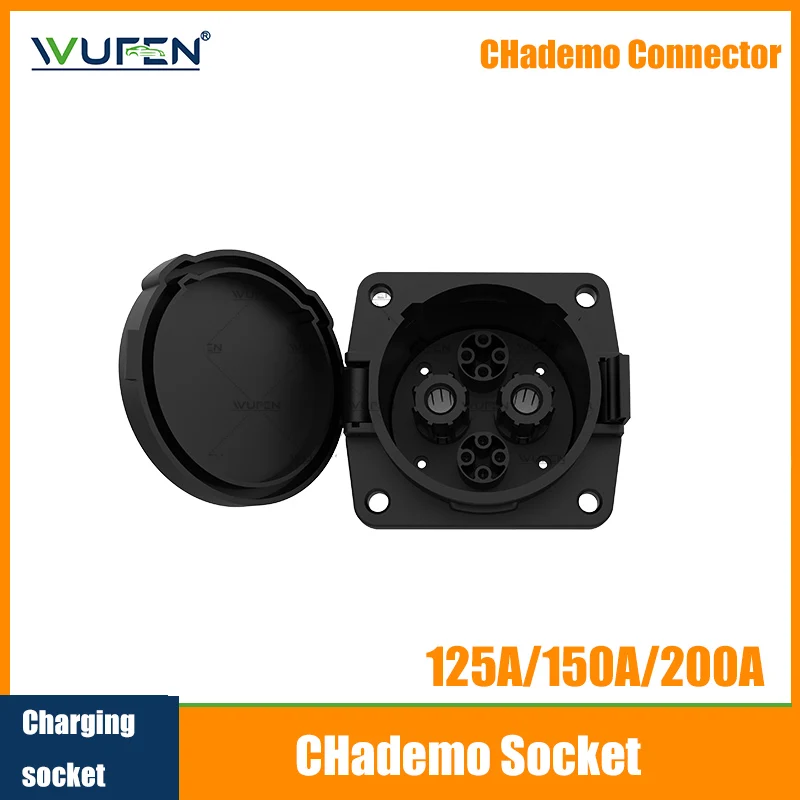 

WUFEN CHADEMO EV Charger Connector CHADEMO socket 200A EVSE CHAdeMo inlet socket for Electric car accessories For Ford Nissan