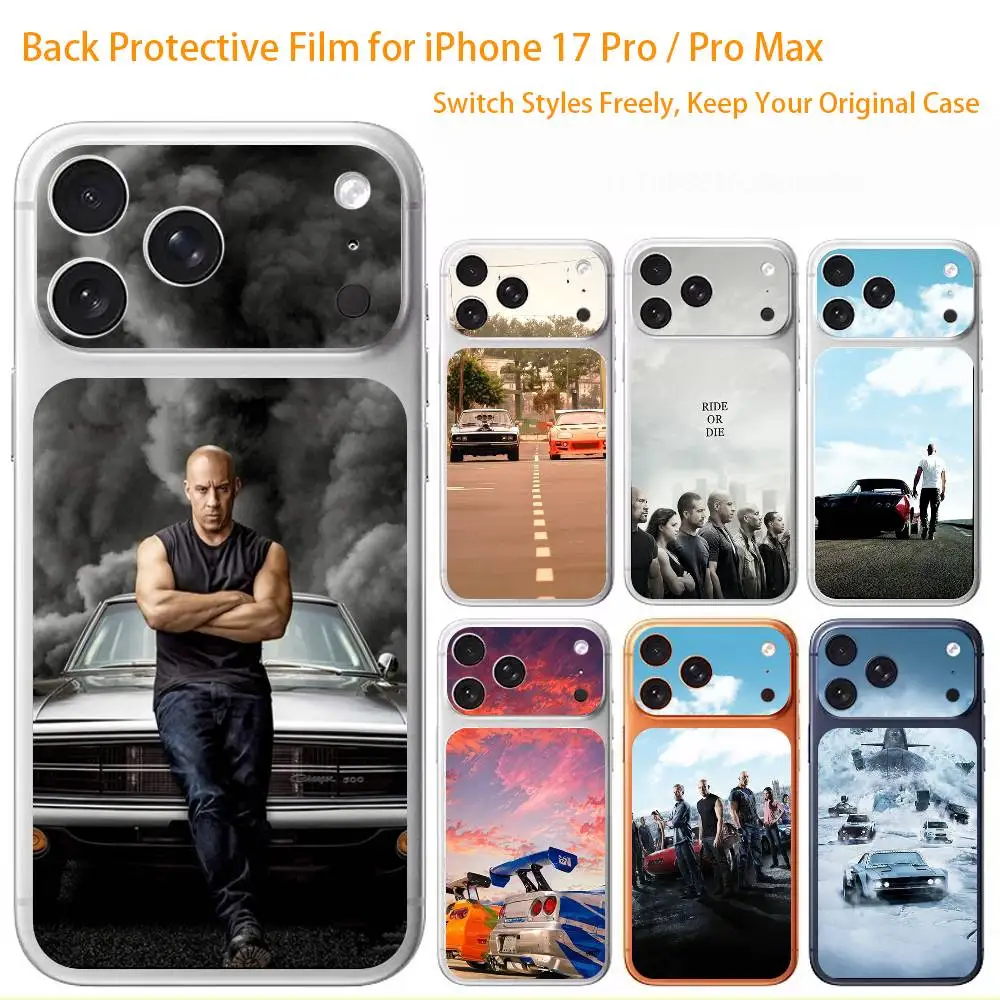 

Fast and F-Furious Moive Premium Skin Wrap for iPhone 17 Pro/Max, Back Frame Camera Protective Decal (Not Case)