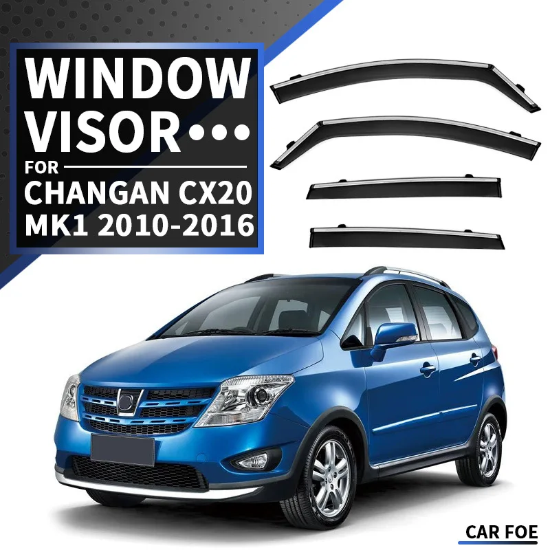 

4pcs For Changan CX20 2010-2016 Car Window Visor Awning Shelters Windshield Side Window Rain Sun Shade Auto Accessories