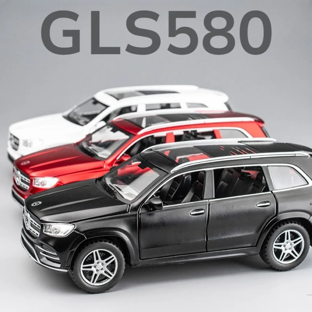 1:32 Scale GLS580 G65 SUV Car Model Toy Diecast Metal Simulation Sound Light Pull Back Vehicles Models Collection Best Gifts