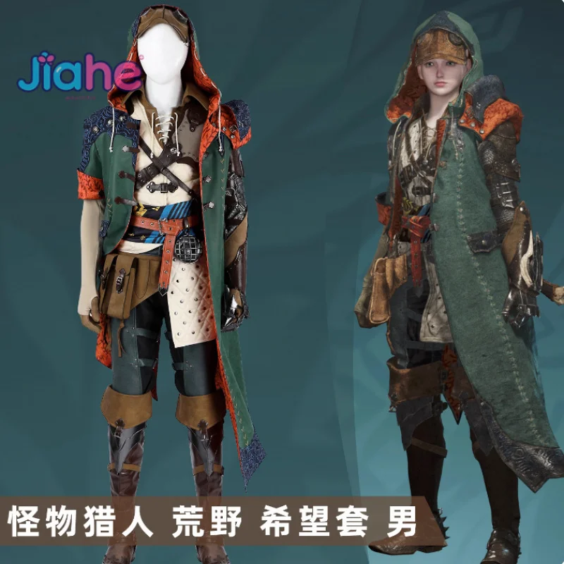 لعبة هنتر أوف مونستر وايلدز ألما ناتا هوب مجموعة أزياء تنكرية للهالوين الخيال للرجال والنساء مجموعة إكسسوارات دعائم موحدة جديدة