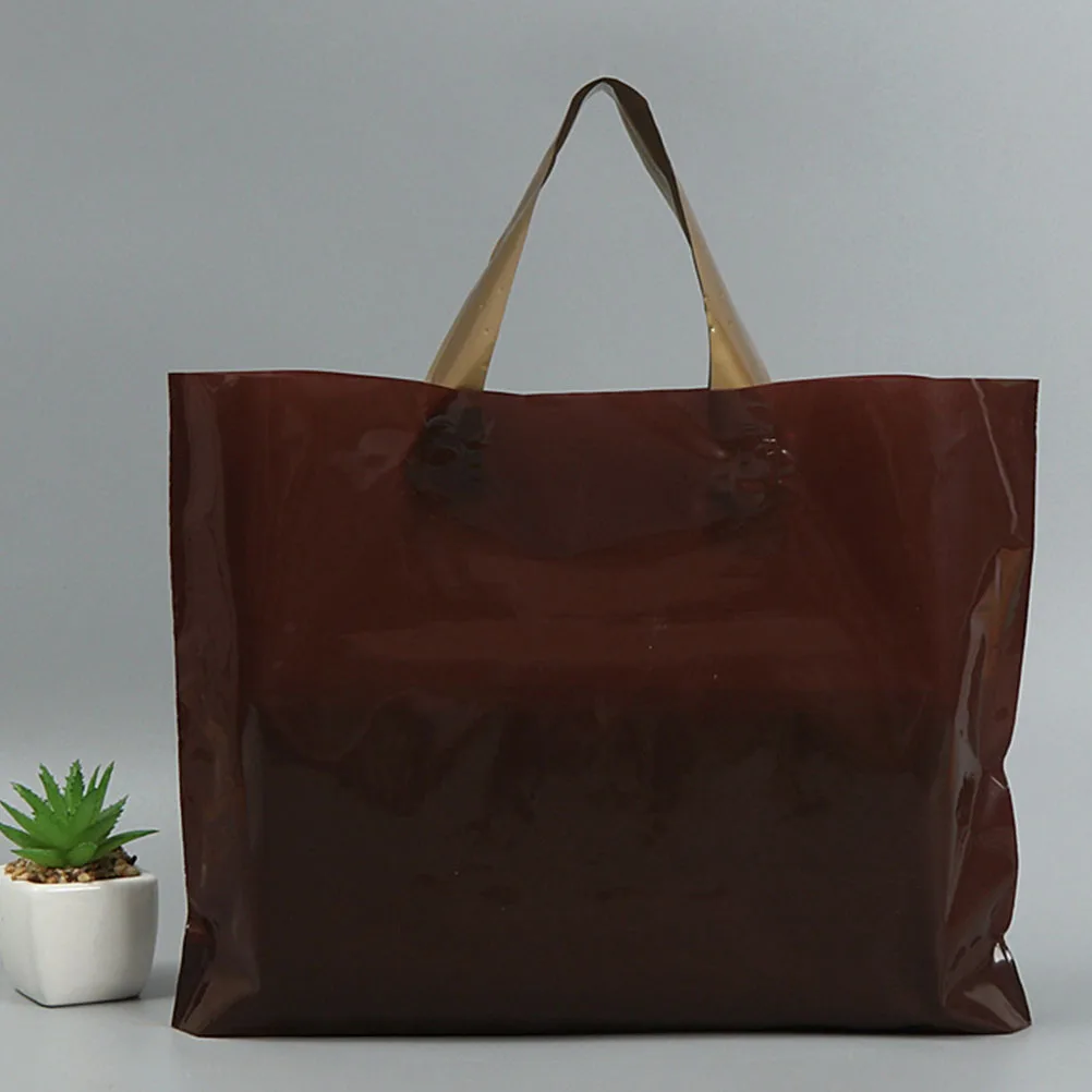 

50pcs Tote Bags Large Capacity Shopping Storage Plastic Bag Loop H Eco Friendly Reusable Bag for Beach Retail