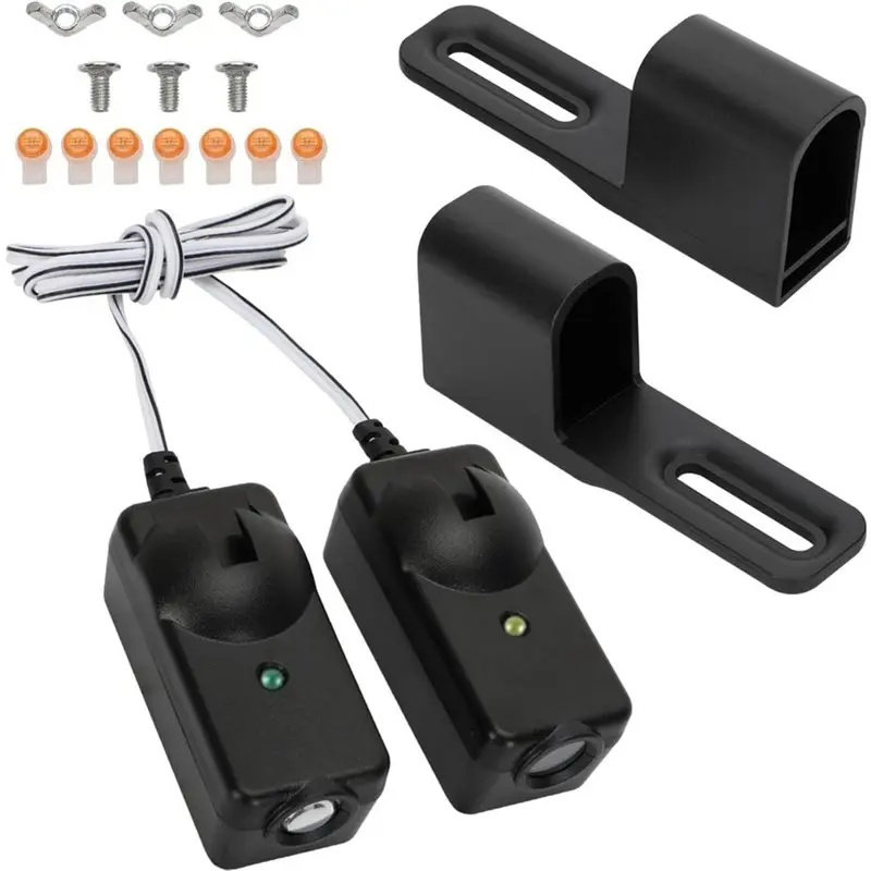ABUO-Garage Door Sensor Kit 41A5034 Sun Shield Included For Liftmaster Chamberlain Openers Post-1997