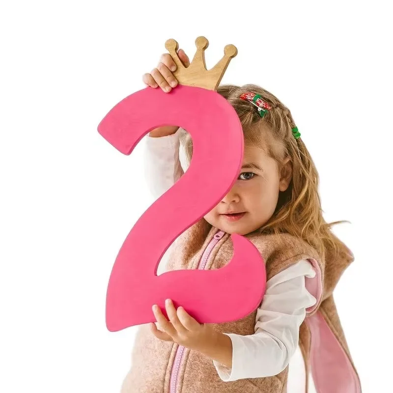 Custom Wooden Photo Prop for Girl or Boy, Birthday Party Sign, Baby, Kid or Toddler Photo Prop, Large Number