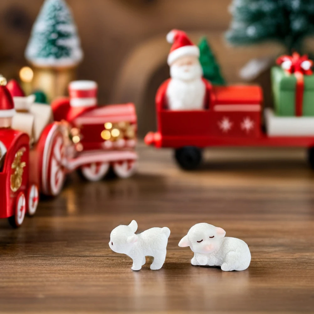 

20 Pcs Miniature Resin Sheep Figurines Desk Ornaments Home Office Decor Creative Craftsmanship Mini Accessories