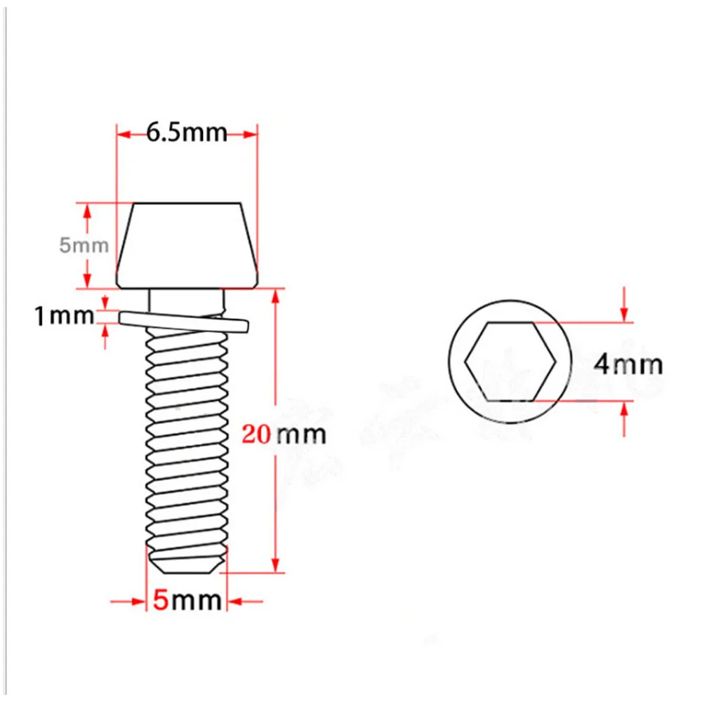 50PCS Stainless Steel Bicycle Stem Bolts M5 x 20mm Bicycle Riser Screws Bicycle Attachments For Road Bike Bike Handlebar Riding