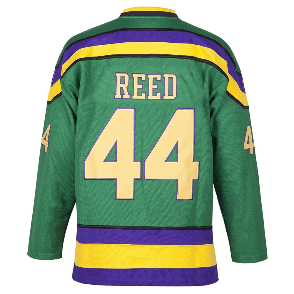 Das Mighty Ducks Hockey-Trikot Conway # 96 Reed # 44 Banken # 99 Bombay # 66 Goldberg # 33 Portman # 21 Shirts Langarm Unisex Oberteile – Detail 11