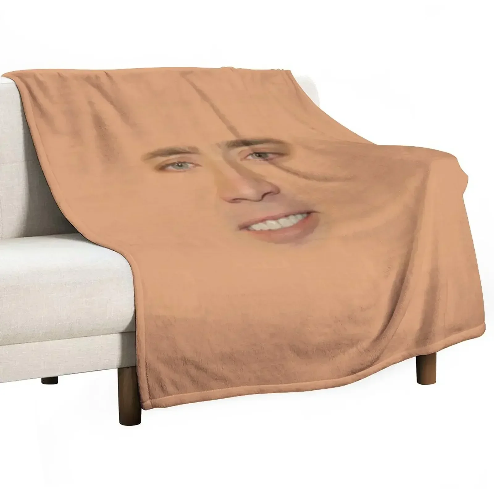 

Nicolas Cage Full Face Throw Blanket Flannels Luxury Designer Blankets