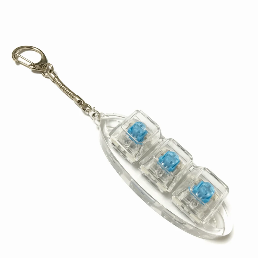 Relaxing 3 Keys LED Keycap Keychain Transprent Cartoon Girl Keyboard Stress Relief Fidget Clicker