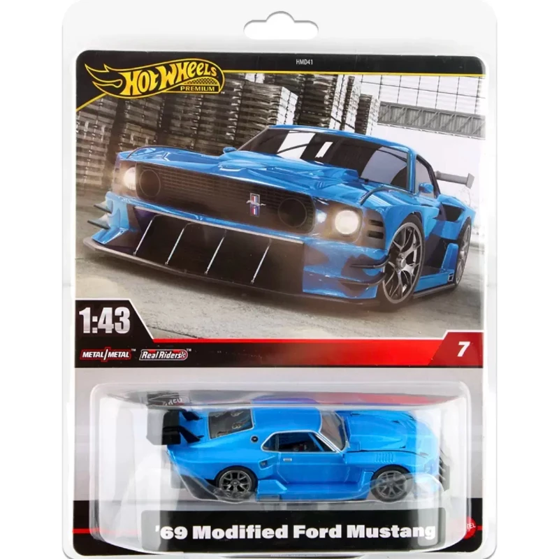 Original Hot Wheels Premium Car Toys for Boys 1/43 Diecast 69 Modified Ford Mustang Porsche 911 GT3 RS Corvette Z06 Vehicle Gift