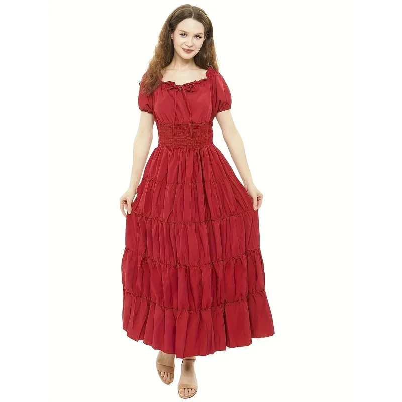 

A;3.v\6;h/Medieval Renaissance Stage Cosplay Costume Halloween Retro Women's Dress Bohemian Long Dress5,j'8.k/4\