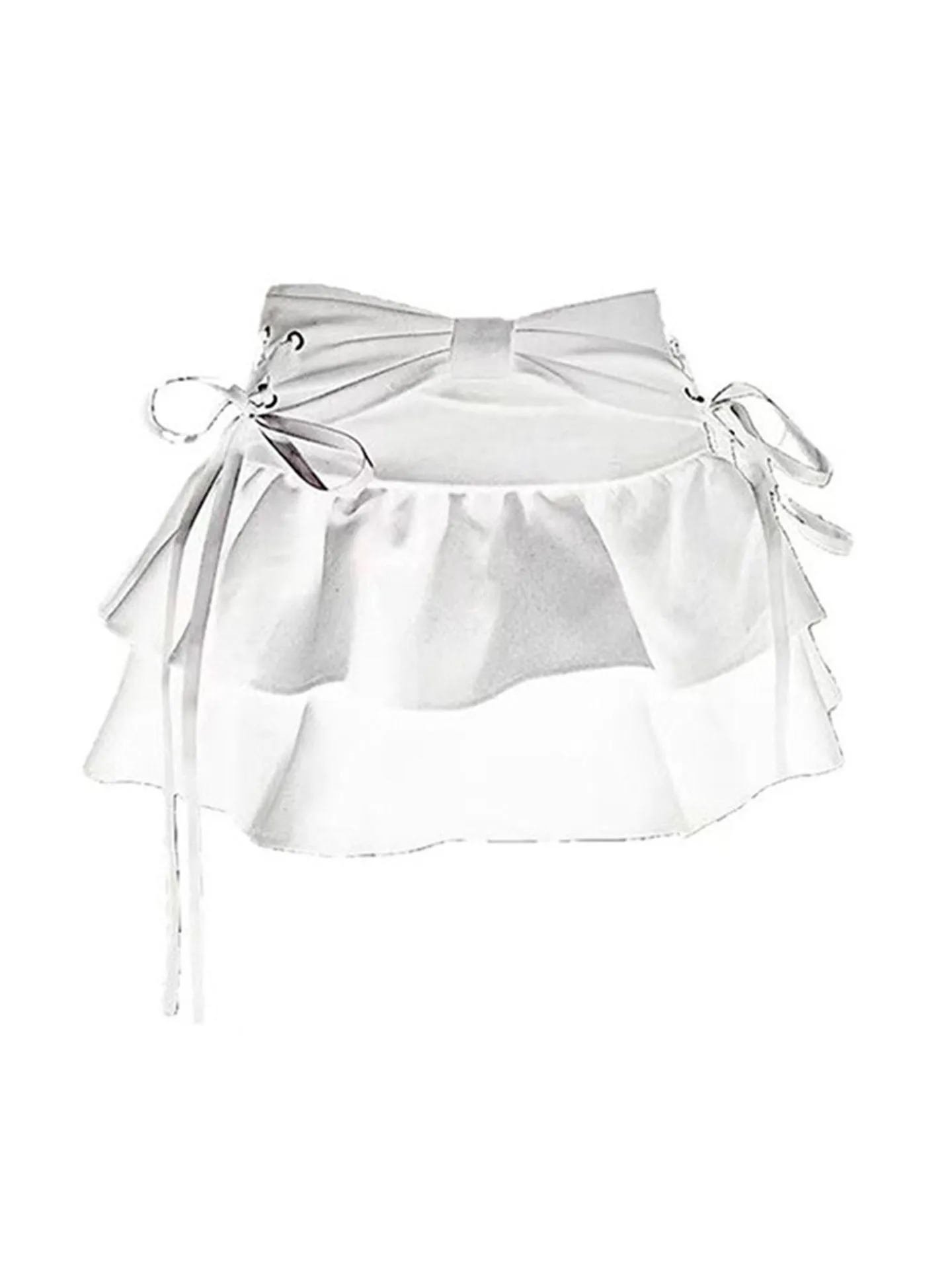 Bla Y2K Millennium Girl Knot f Rock Damen Sommer Pure Desire A-Linie Flauschiger Ort Rock Faltenrock Hose