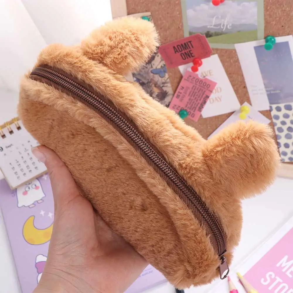 Plush Doll Capybara Plush Pen Bag Capibala Stuffed Capibara Plush Pencil Pouch Animal Cute Cartoon Capybara Pen Girls