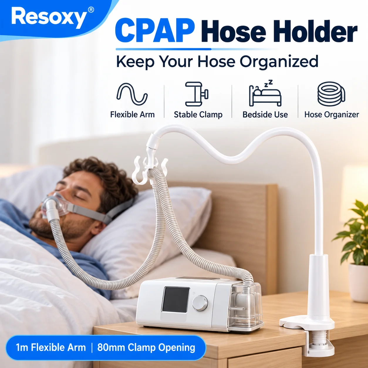 support-de-tuyau-cpap-support-de-tuyau-portable-serre-tube-bidirectionnel-360-°-tube-de-machine-bipap-apap-a-hauteur-reglable-et-rotation