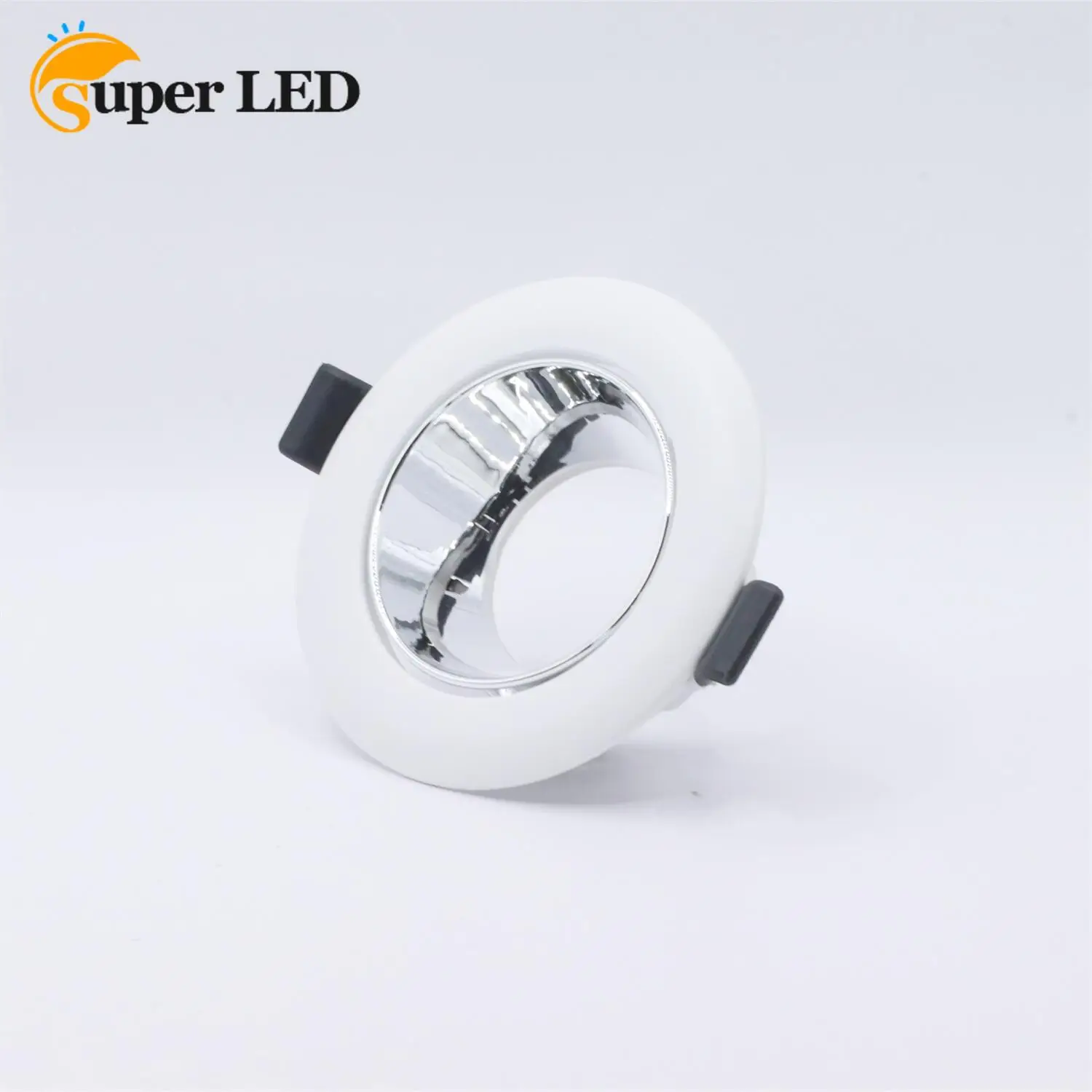 

White shell Plastic Mounting Frame Halogen Recessed Led Spotlights Fixtures Lamp Holders Ceiling