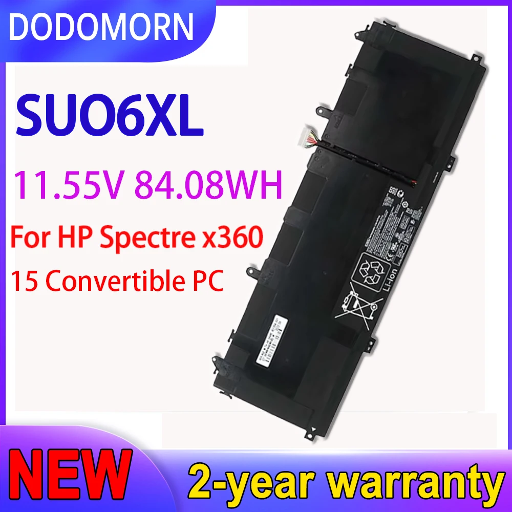 

DODOMORN New SU06XL Battery For HP Spectre X360 15-DF000 DF0000NR DF1040NR DF0013DX DF0033DX DF0008CA 84.08WH