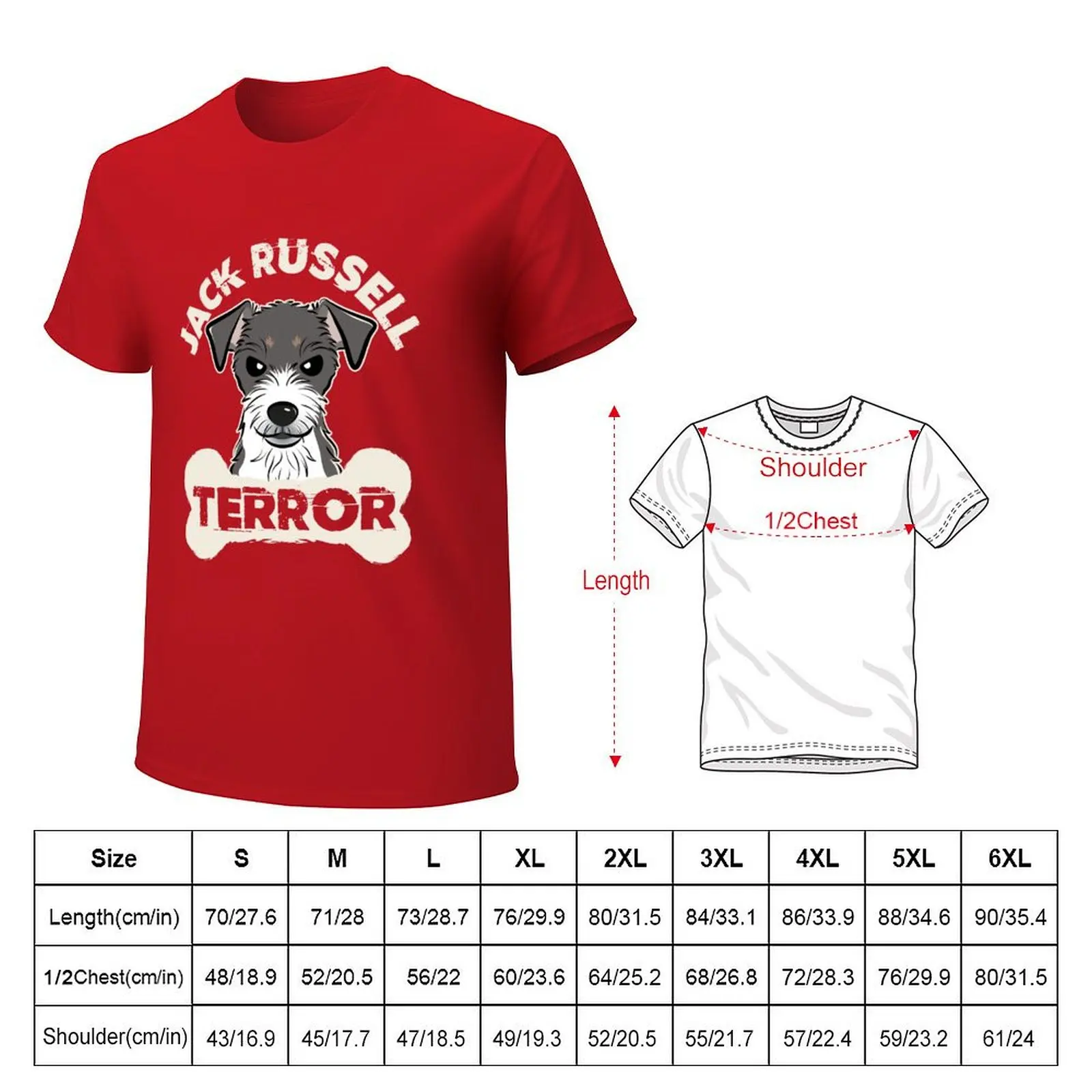 Jack Russell Terrier Terror Funny Dog Pet Animals Black & White T-Shirt boys animal print customs design your own t shirt men