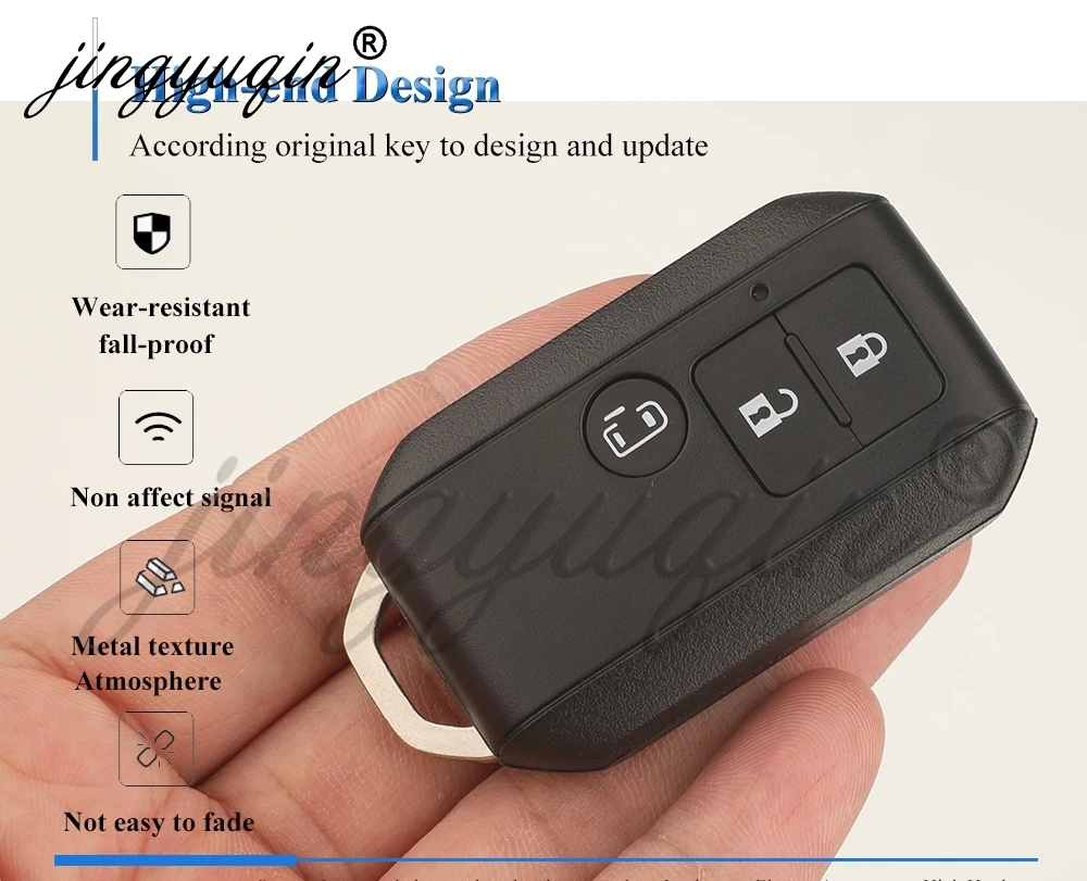 jingyuqin Auto-Fernbedienungsgehäuse für Suzuki Baleno Swift Ignis Ertiga Wagon R 2017-2025 2/3/4 Tasten Ersatz-Schlüsselgehäuse – Detail 4