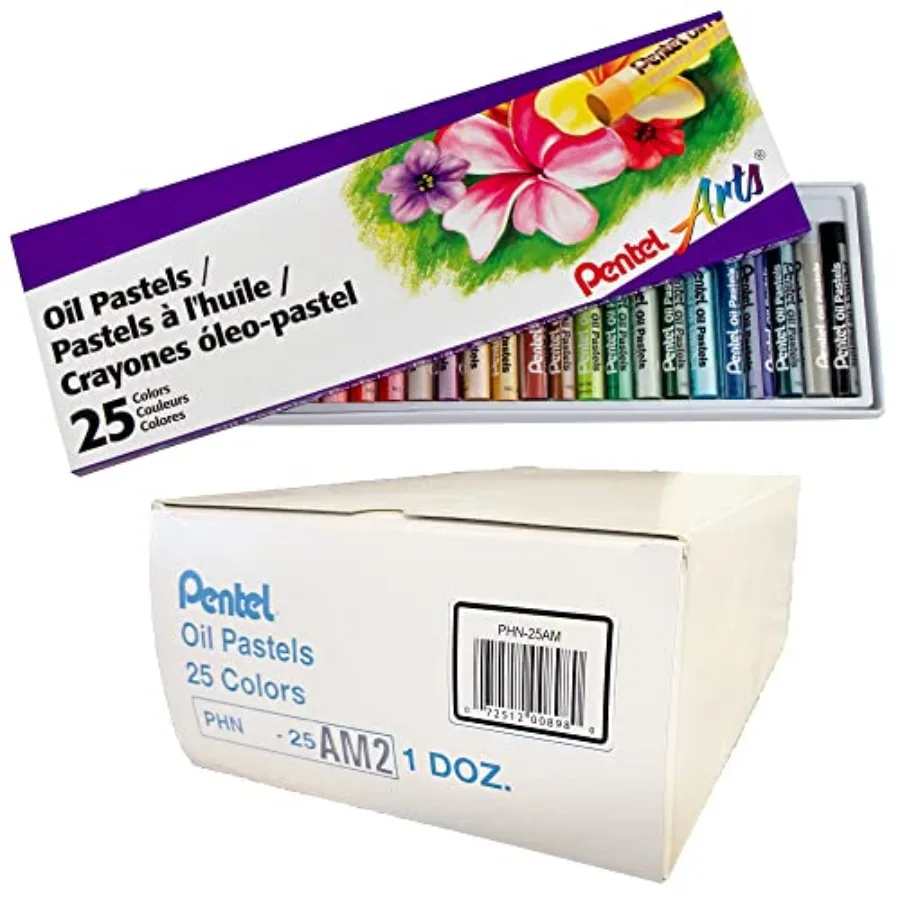 

Arts, Oil Pastels, Set of 25 Colors, 12 Packs 1 Dozen,Bulk Pack, Assorted Colors