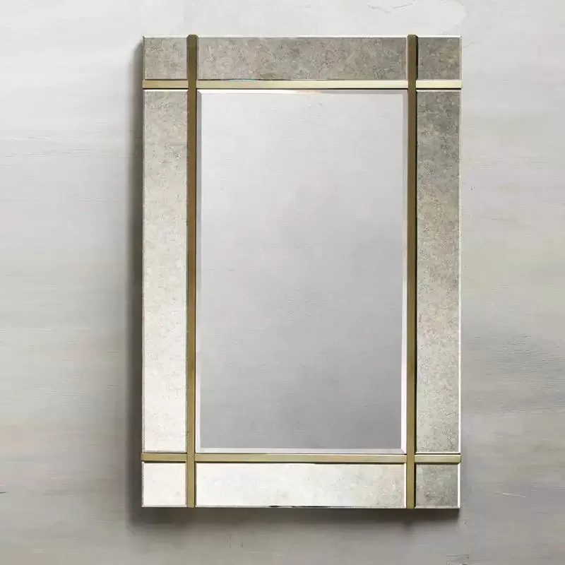 

French-style minimalist modern luxury bathroom mounted decorative mirror hotel room vanity mirror makeup bathroom sink mirror