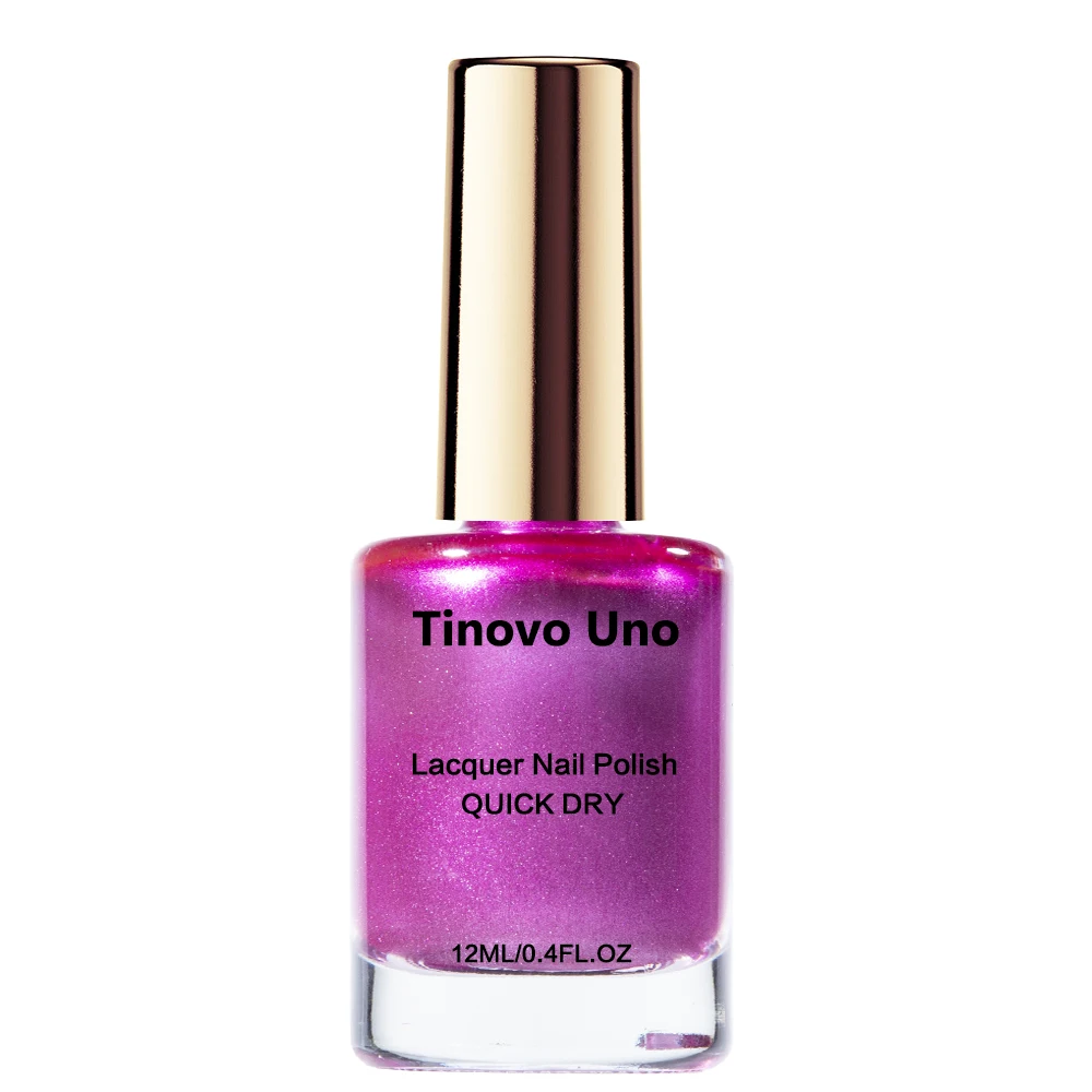 Tinovo Uno Metallic Nail Polish Mirror Effect Air Dry Nail Polish Regular Nail Lacquer Finish Hardener for Manicure Salon Supply