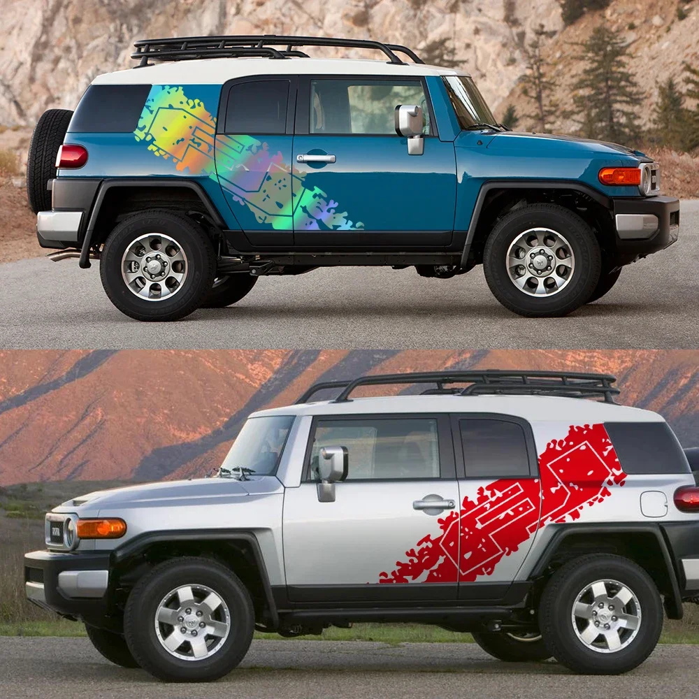 

Для Toyota FJ Cruiser 4X4 автомобильные дверные боковые наклейки графика брызги виниловая отделка наклейки украшение кузова авто внедорожник тюнинг аксессуары
